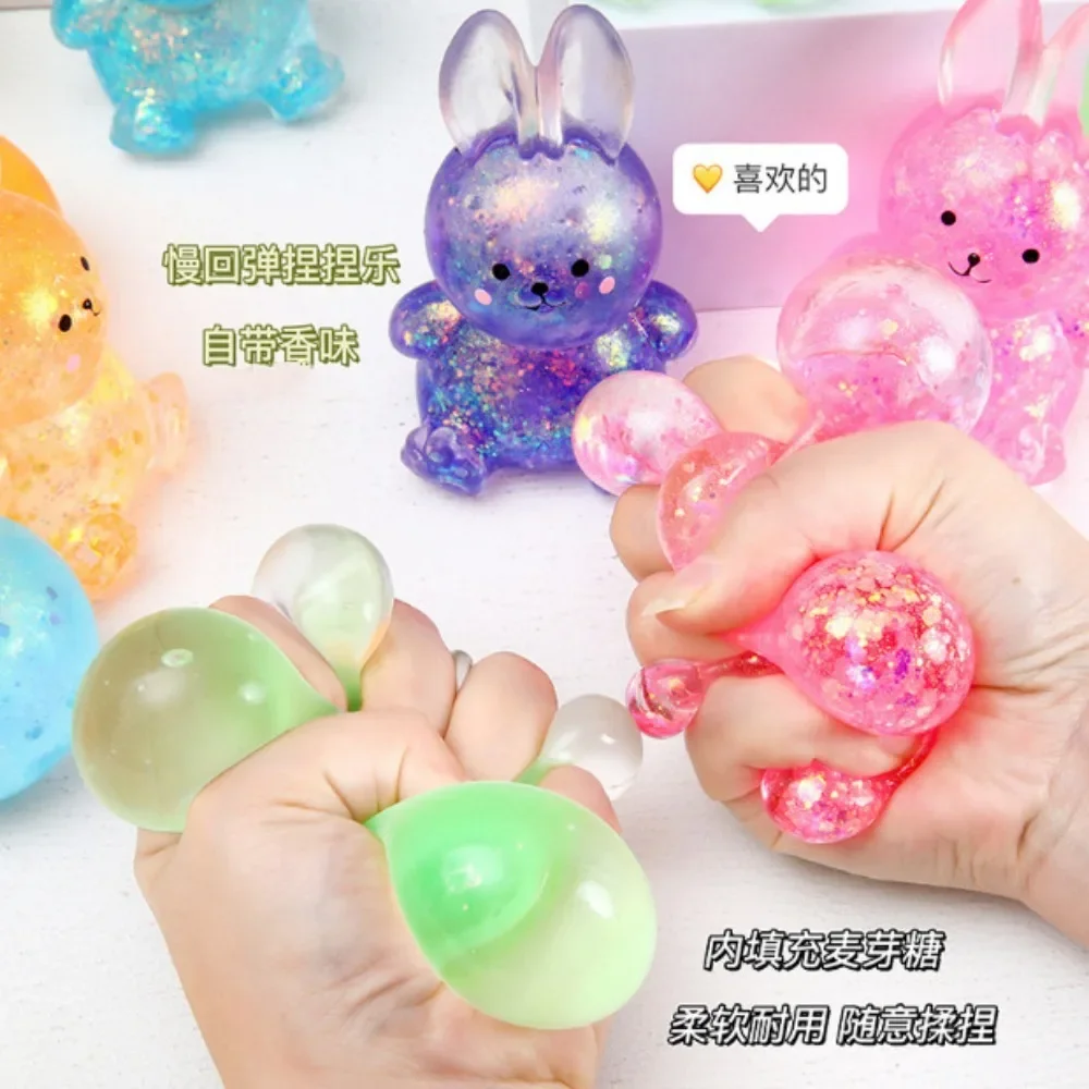 Mochi Squishy Kawaii Bunny Fidget Toys Slow Rising Squeeze Toy Funny Stress Reliever Reduce Pressure Prop for Childrens & Adults