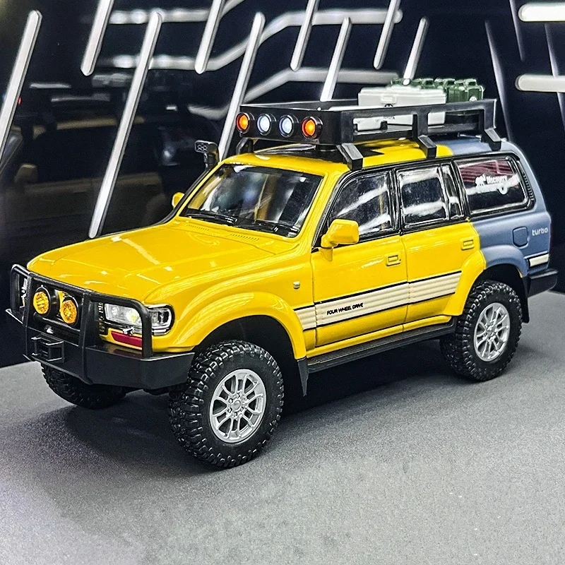 

1/24 Toyota Land Cruiser LC80, модель автомобиля из сплава, литой под давлением металлический внедорожник, модель автомобиля, имитация звука и света, детская игрушка в подарок