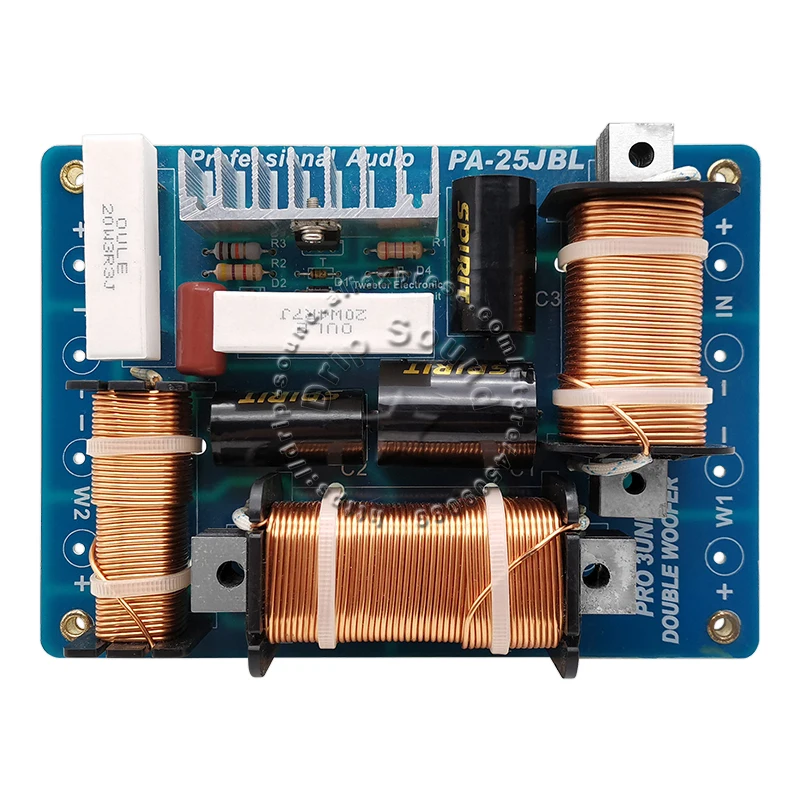 1x 800W 더블 베이스 원 트레블 2 웨이 3 유닛 전문 무대 공연 스피커 주파수 분배기 하이 로우 크로스 오버 필터