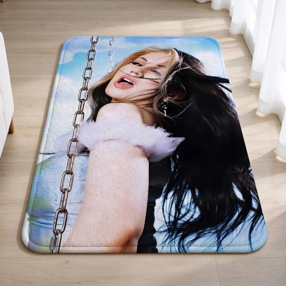 Y2K Pop S-Slayyyter Singer Short Plush Non-Slip Floor Mat, Easy to Clean, for Bathroom Door & Bedroom Door