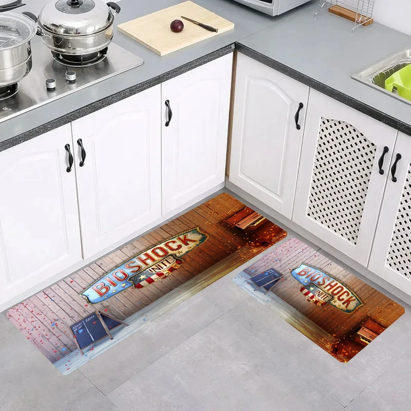 Home Game B-BioshockS Door Mat Balcony Room Rugs Carpets Kitchen Carpet Foot Rug Doormat Entrance Mats Bathroom Bath House Floor