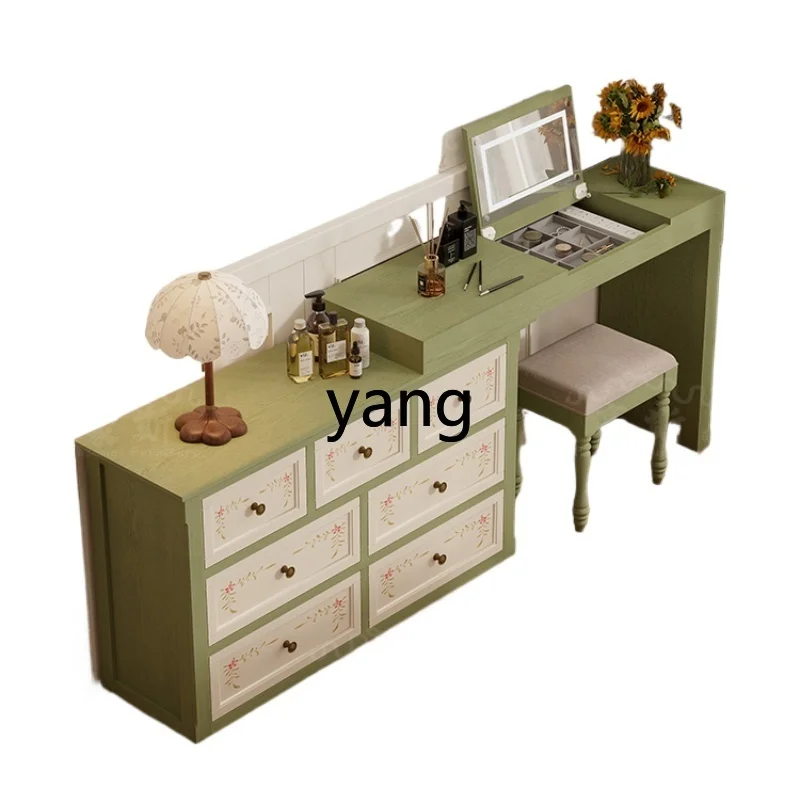 

xyy painted dresser chest cabinet integrated retro style bedroom makeup table flip cover makeup table