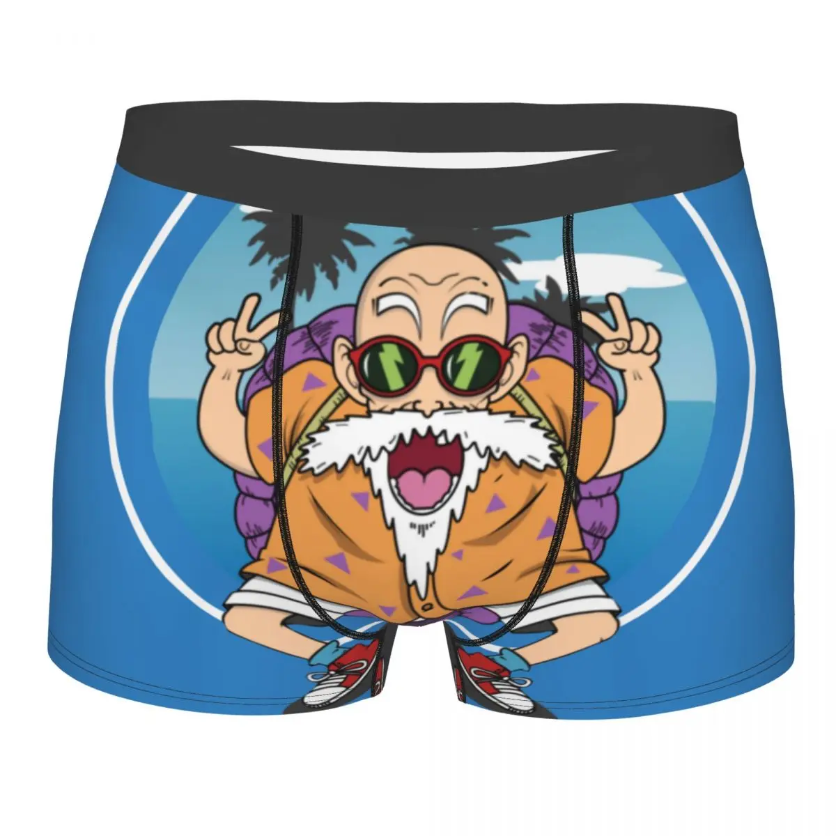 Muten Men Underwear Master Roshi Kame Sennin Jackie Chun Dragon Ball Boxer Briefs Shorts Panties Breathable Underpants for Homme