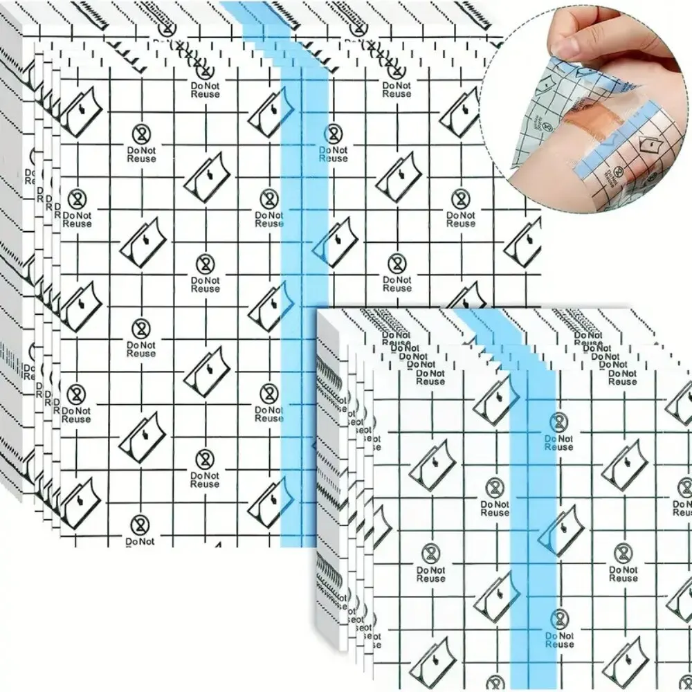 使い捨ての透明なPU防水包帯,伸縮性のある粘着性のある防水性と防塵性