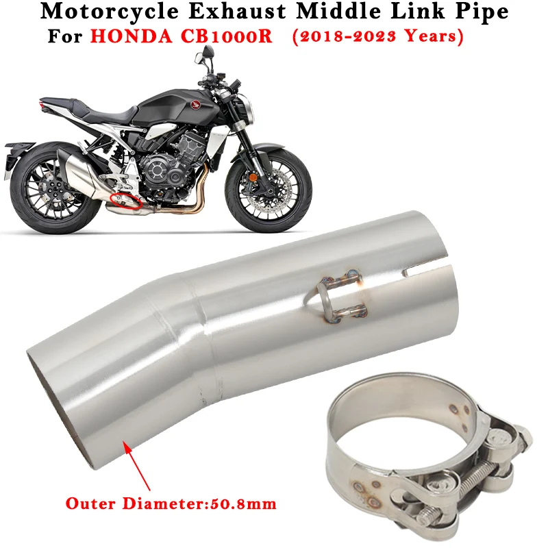 

Slip On For HONDA CB1000R CB 1000R 2018 - 2021 2022 2023 Motorcycle Exhaust Escape Modified Muffler Tube 51mm Middle Link Pipe