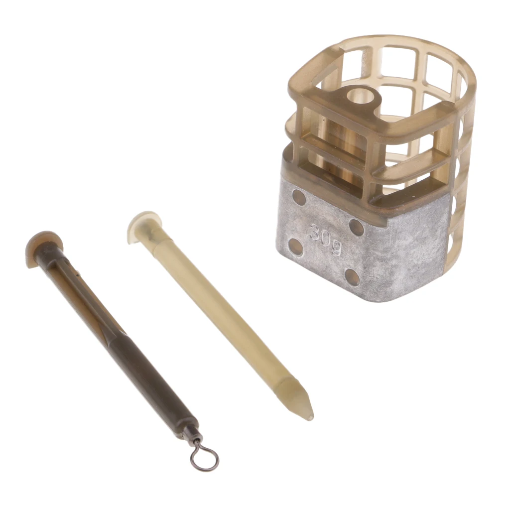 Durable Plastic Cage Feeder Fishing Trap Quick Change Lure Basket for Feeder Accessories Offer