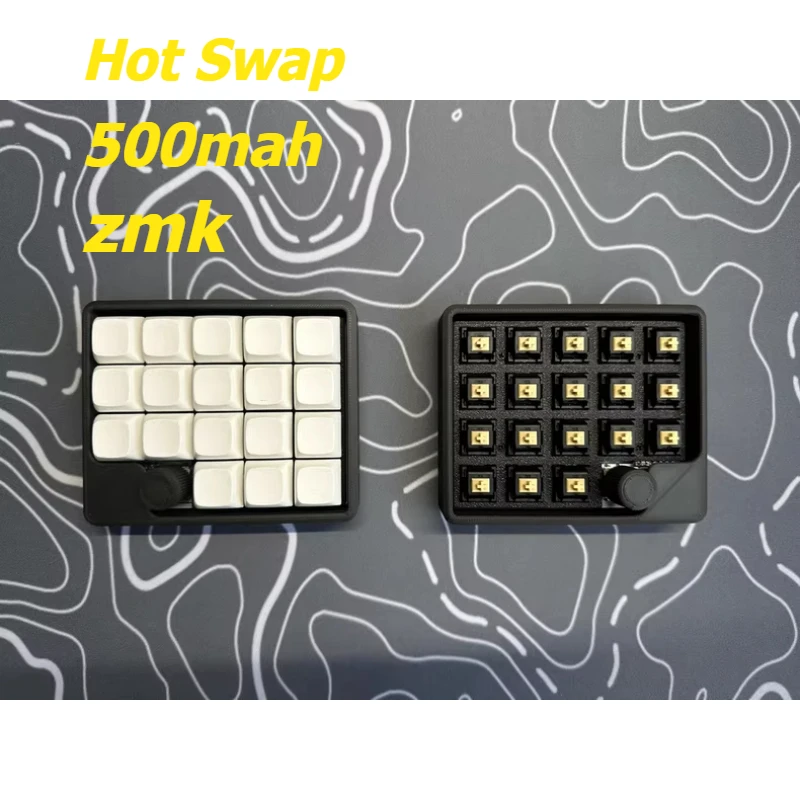 

Faw36 Wireless Split Keyboard Kit Customized Hot Swap PLA Case 500mAh 36Keys Compact with Knobs Support ZMK MX PC Gamer Gift