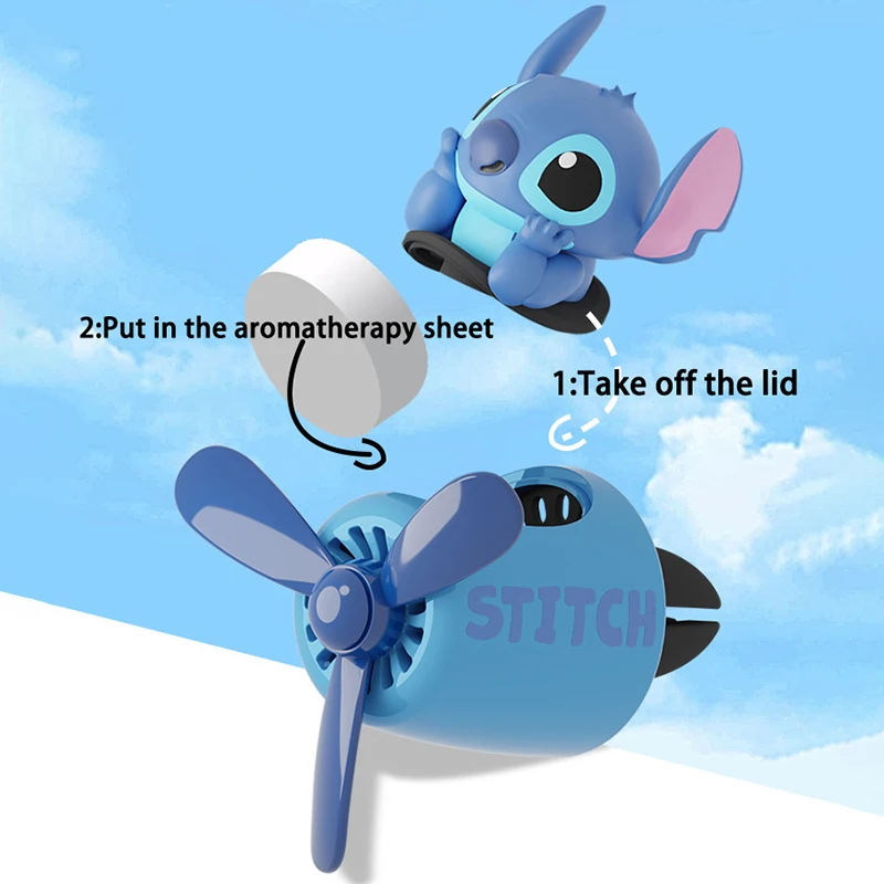Stich Auto Lufterfrischer Nette Stich Pilot Propeller Outlet Aromatherapie Auto Innen Vent Lufterfrischer Parfüm Dekor Geschenke