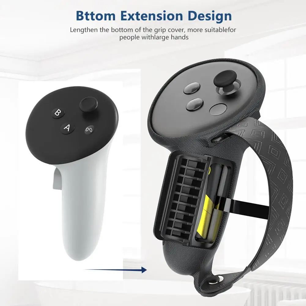Silicone Handle Protective Cover With Control Stick Cap For Meta 3s Reserved LR Signal Hole Anti-fall Games Accessories