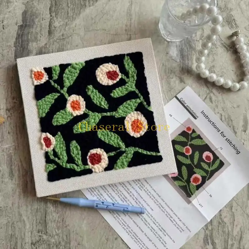 E7ce thêu thủ công thủ công bộ dụng cụ 25cm sơn hoa poke vật liệu cánh tay