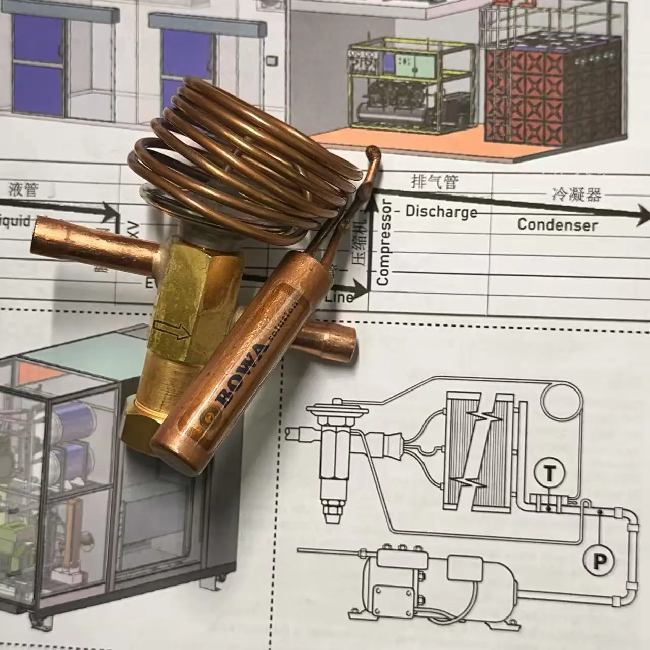 Nature Gas R600a Thermostatic Expansion Valve Matching 5~9cc/rev Compressor Replace Throttling Capillary Tube in Refrigerators
