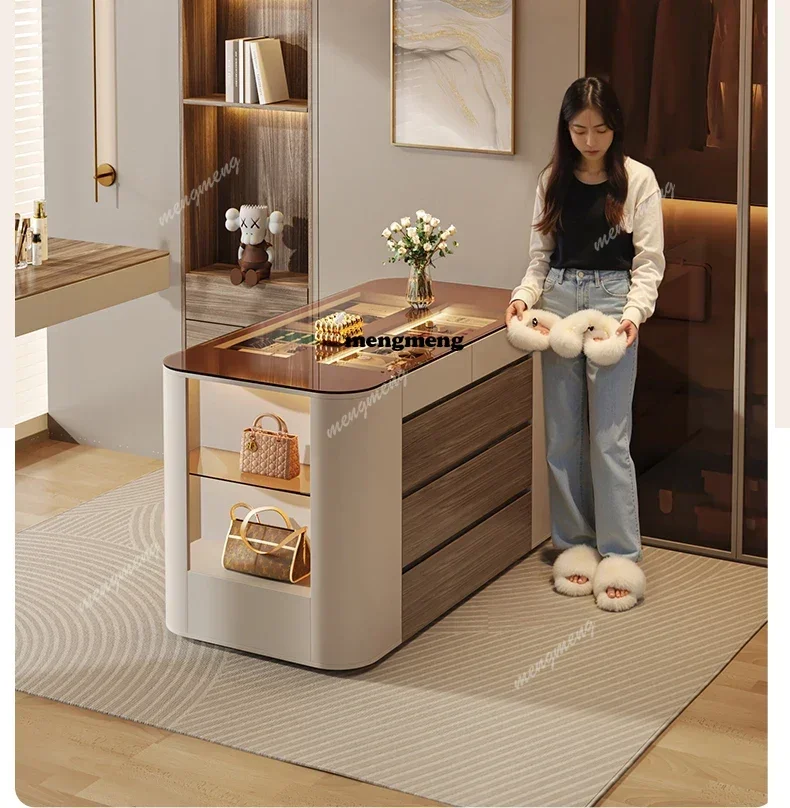 Hot sales modern Cloakroom Nakajima Jewelry Cabinet Terrace Bedroom BucketCabinet Floor Jewelry DisplayCabinet Watch Bag Storage