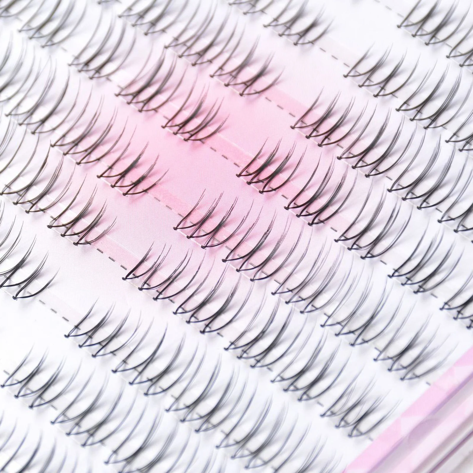 10 Reihen U-Form Idol Falsche Wimpern Transparentes Band Wimpernverlängerung Vergrößern Sie Ihre Augen Natürlich Koreanische Mädchen-Gruppen-Stil-Wimpern