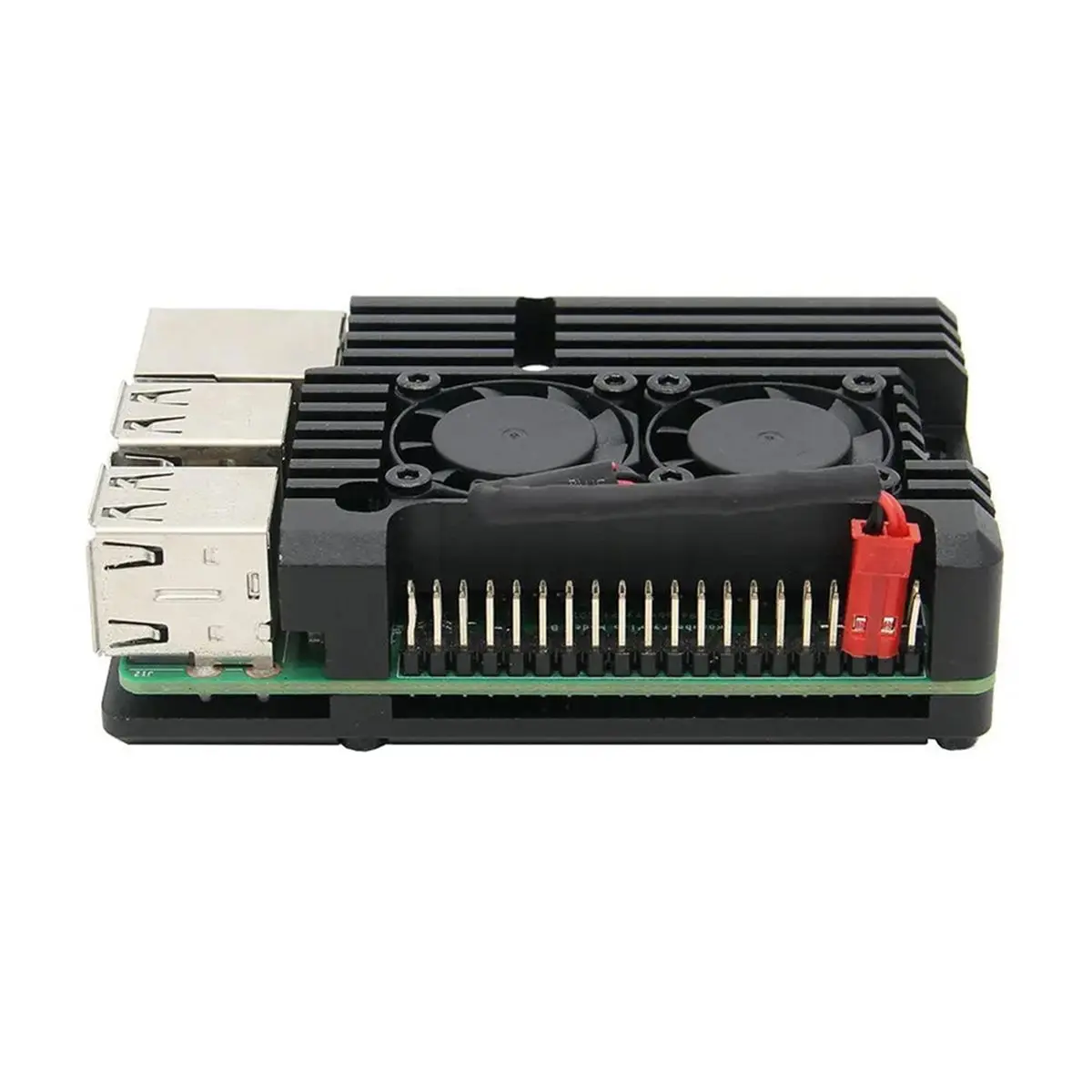 Aluminum Metal Case for 3 Model B 3B Plus Aluminum Case Box with Dual Fan Heat Sink