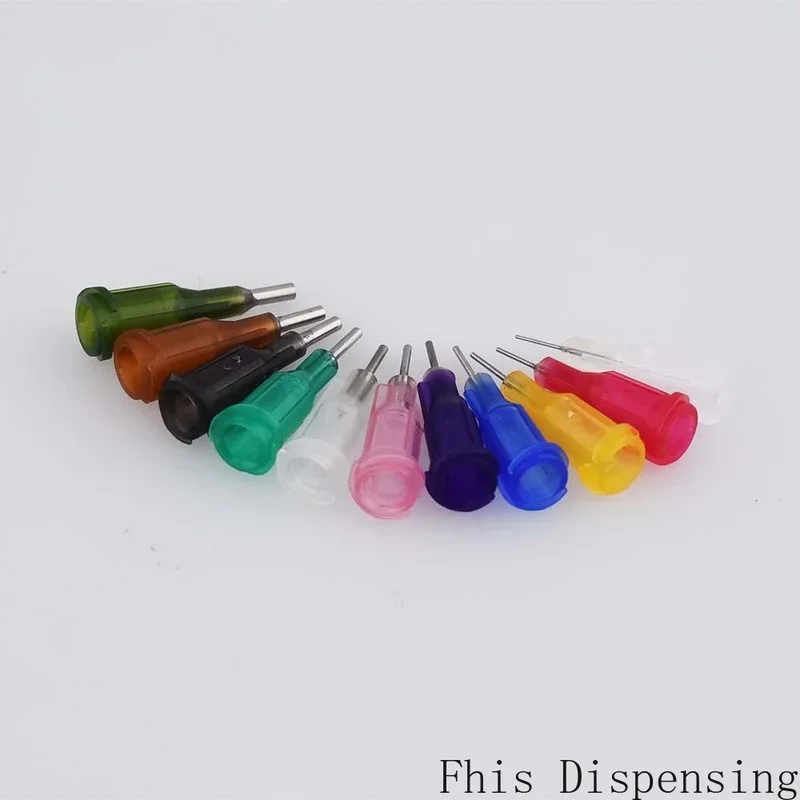 14G-27G W/ISO Standard Dispensing Needles PP Luer Lock Hub 0.25 Inch Tubing Length Precision S.S Dispense Blunt Tips