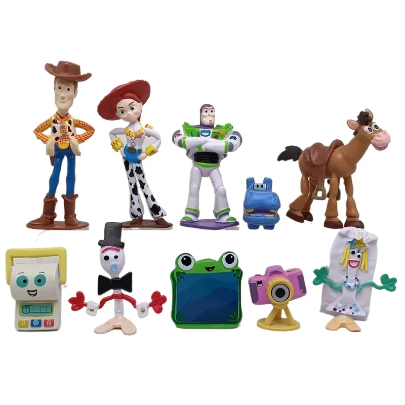 Figurki z Toy Story 5, zabawki, Woody, Buzz Astral, Jessie, Lilypad, lalki, dekoracje na tort, ozdoby na biurko, prezent na urodziny, prezent na Boże Narodzenie — 2