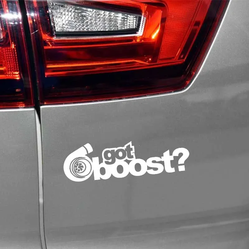 احصل على ملصقات السيارات المحسنة ملصقات السيارات المخصصة Turbo ملصقات PVC لنماذج مختلفة أسود/أبيض، 13 سم * 4 سم