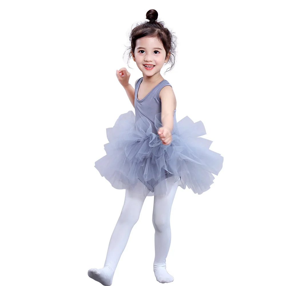 HOT Girl Ballet TuTu Dress Lace Ballet Kids Dancing Party Dress Performance Costume Princess Wedding Girl Dress 2-8 Ys
