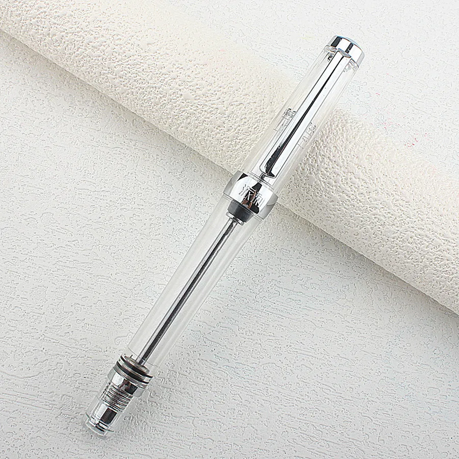 Vacuum Negative Pressure Fountain Pen Resin Transparent Ink Pen EF/F Tip Adult Calligraphy Practice Student Pens