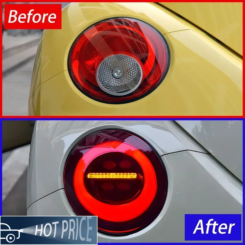 Car Taillights Assembly For Volkswagen Beetle 2004-2010 LED Auto Rear Back Lamps Upgrade Dynamic Flashing Tail Light Accessories