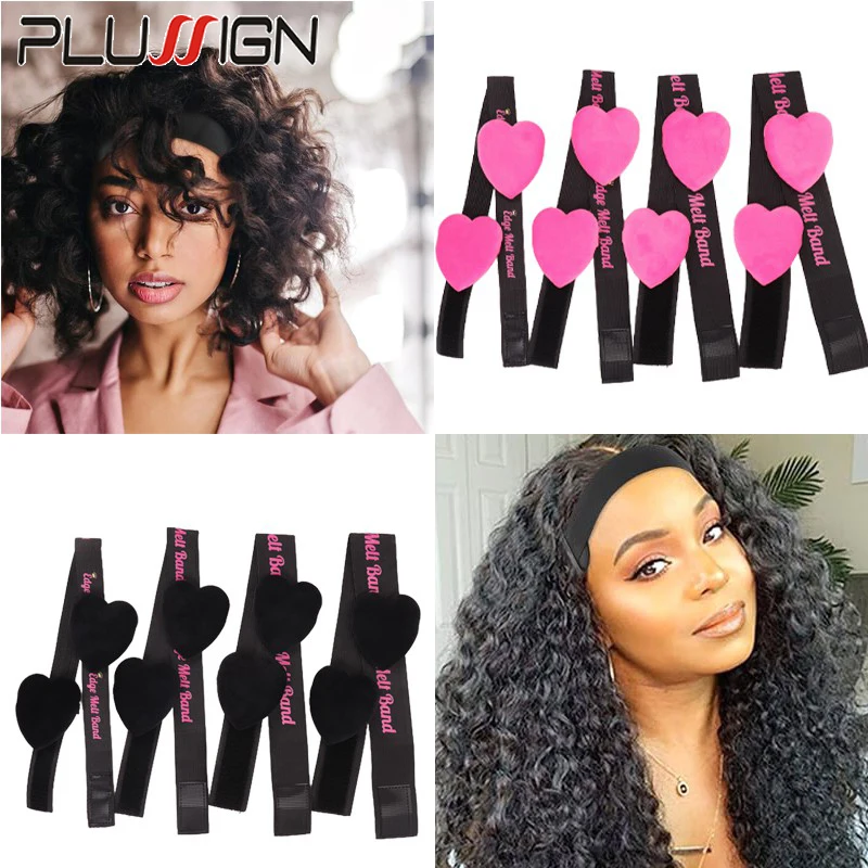 Melt Band untuk Wig dicetak Logo Universal pita elastis untuk menahan Wig kontrol tepi pita rambut dengan penutup telinga untuk renda Wig 1/3/5 buah