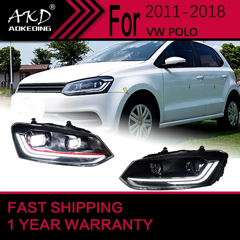 

Car Lights for VW POLO Headlight 2009-2022 Git Head Lamp Drl Projector Lens Automotive Accessories