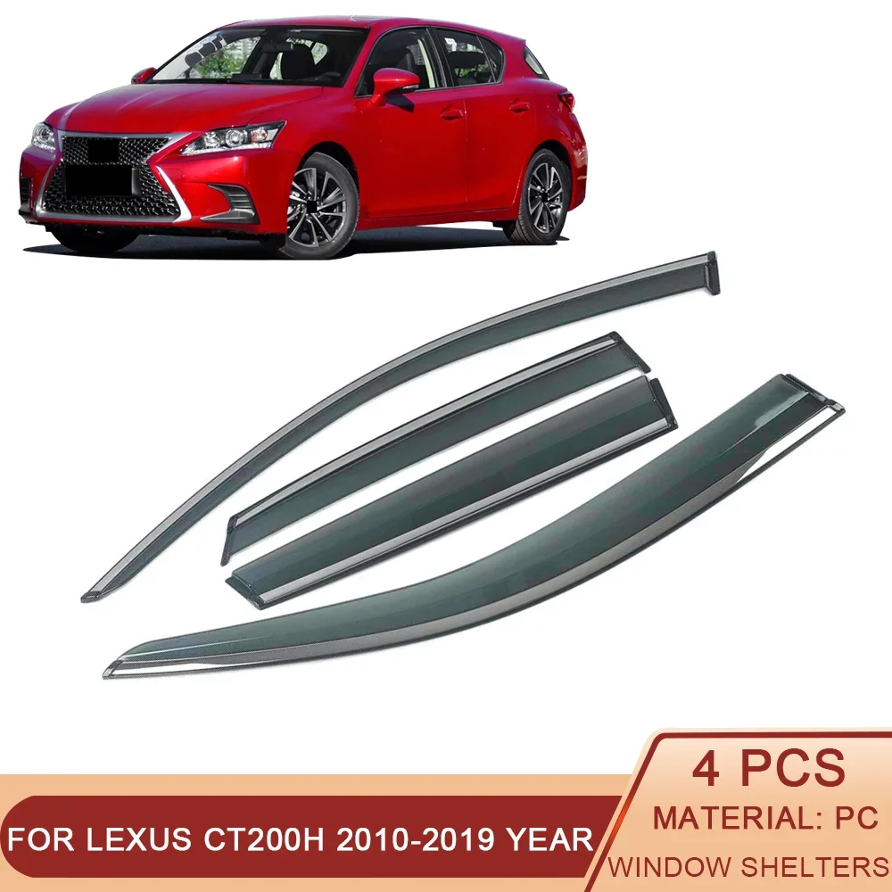 

For LEXUS CT200H 2010-2019 Car Window Sun Rain Shade Visors Shield Shelter Protector Cover Frame Sticker Exterior Accessories