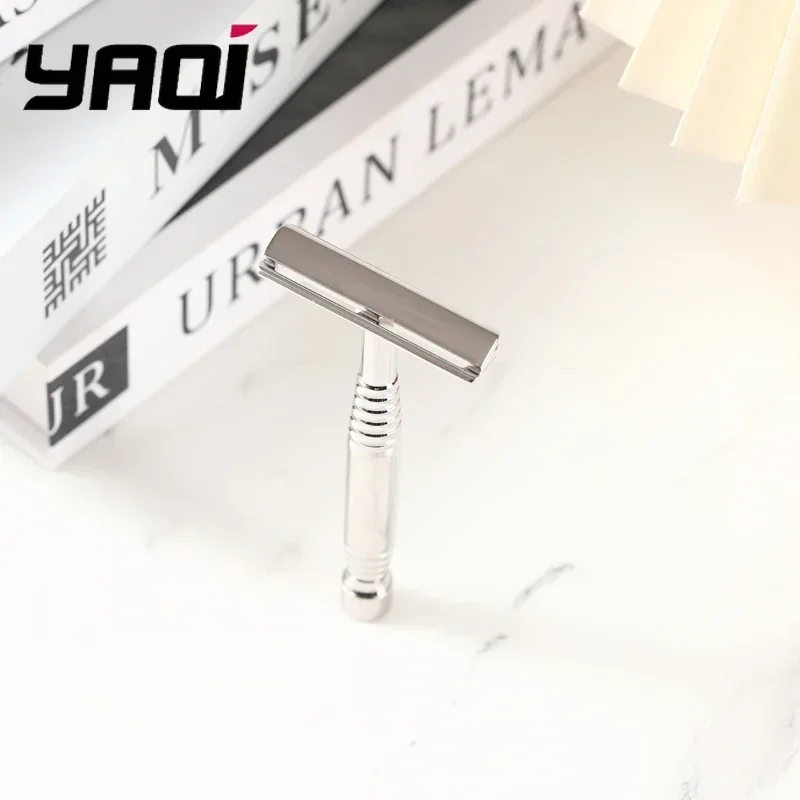 YAQI Romulus Men's Safety Razor Single-Edged Shaving Razor Polished 316 Stainless Steel AC Blade
