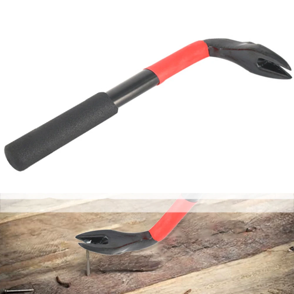 1 قطعة مزيل مجتذب الأظافر قضيب رفع الغراب بار ث/مضادة للانزلاق قبضة لإزالة التحديق الأظافر لإصلاح النجارة أداة اليد 228*80*25 مللي متر