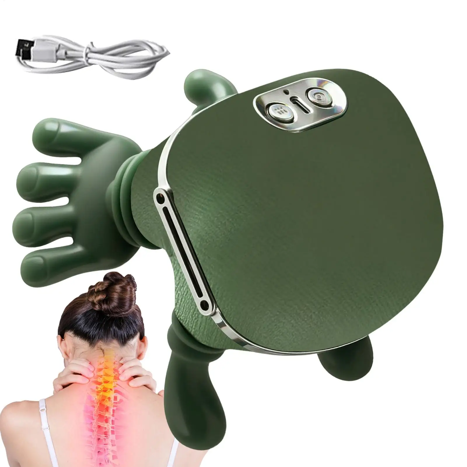 

Neck Shoulder Massager Deep Tissue Shiats Back Cervical Massage Machine Electric Kneadingg Muscles Massage Pillow Back Massager