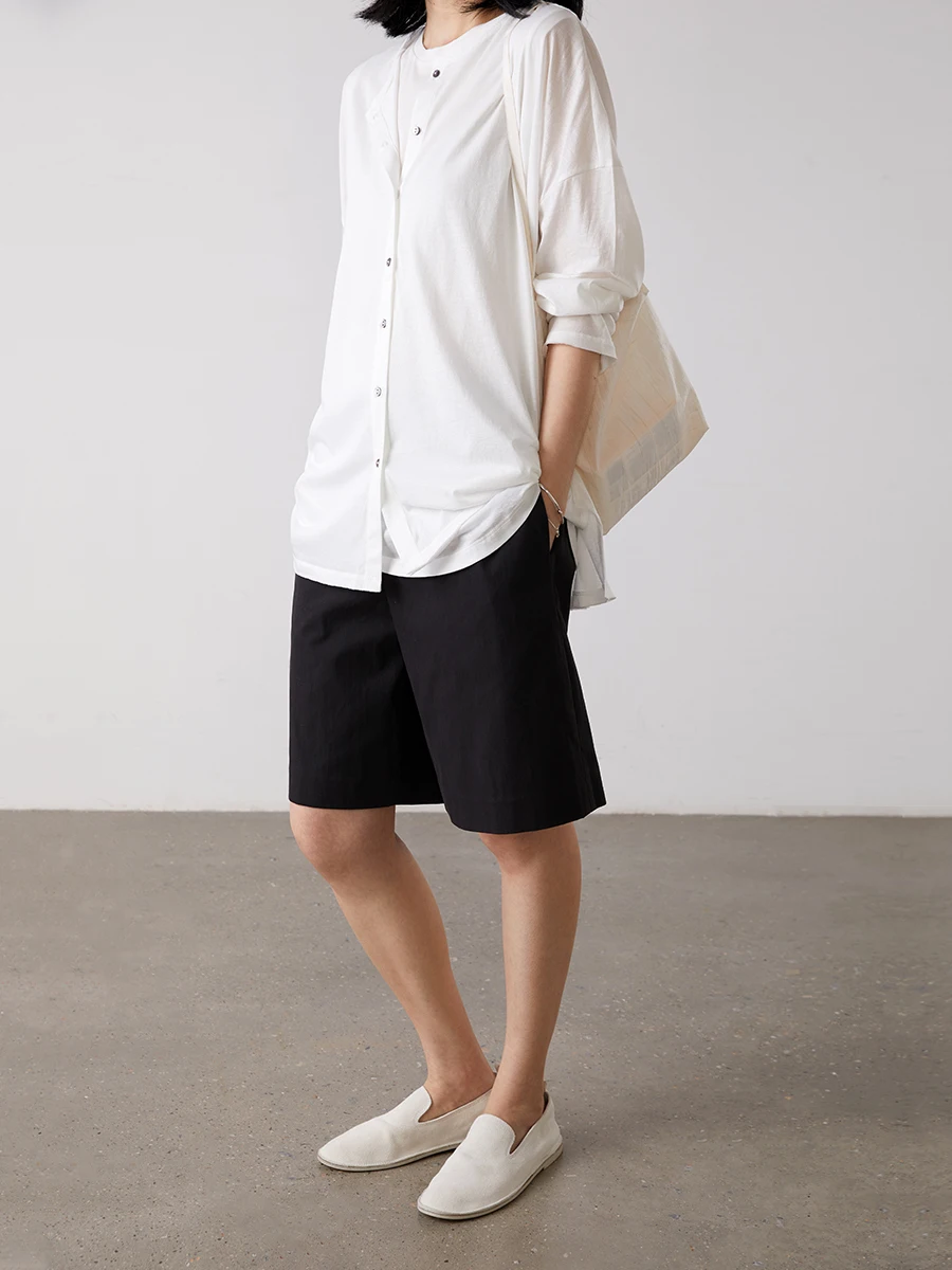 

Легкий длинный кардиган-рубашка в японском стиле, свободного кроя, на пуговицах, весна-лето, новинка