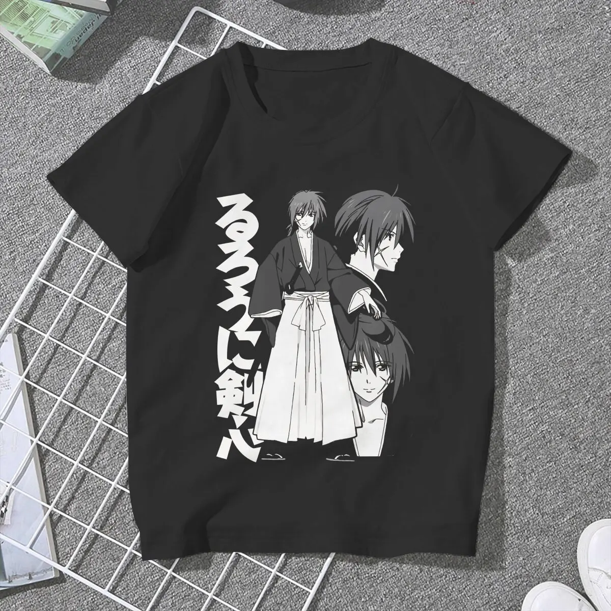 Oro! White Classic Women Tshirts Rurouni Kenshin Manga Gothic Vintage Female Clothing Large Graphic Short Sleeve