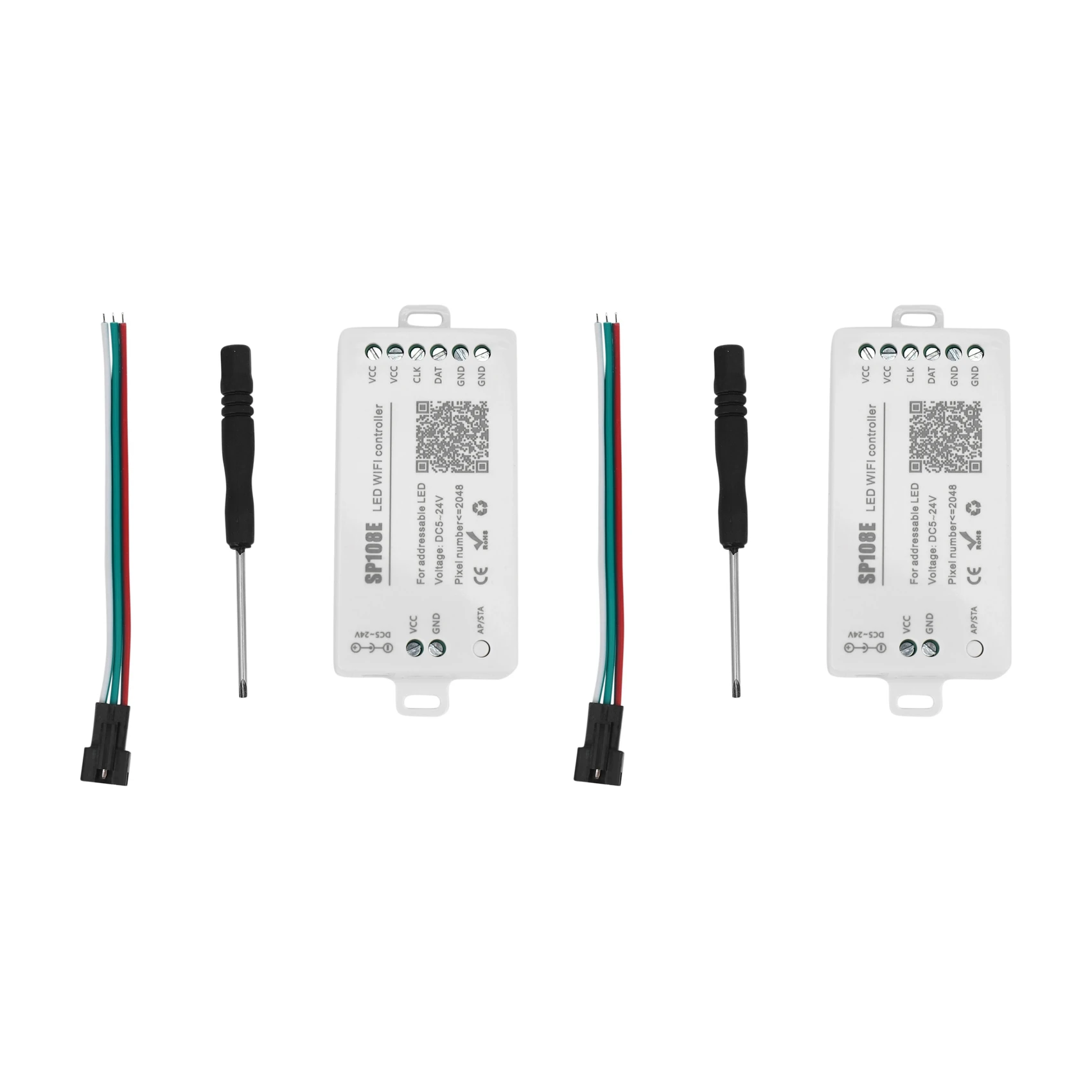 

ABUP-2X SP108E Светодиодный контроллер Wi-Fi Magic WS2812B WS2813 и т. д. Модуль светодиодной ленты Light Smart APP Беспроводное управление IOS 10/Android