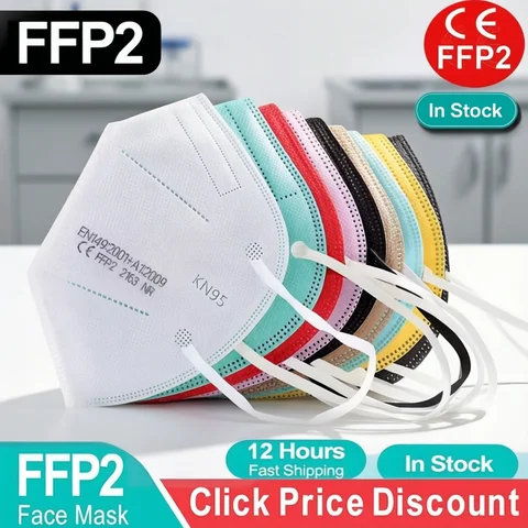 FFP2 Face Masks Masques CE KN95 Face Mask Filter 5Layers Adult KN95 Mascarillas  Homologadas Reusable FFP2 Face Masks