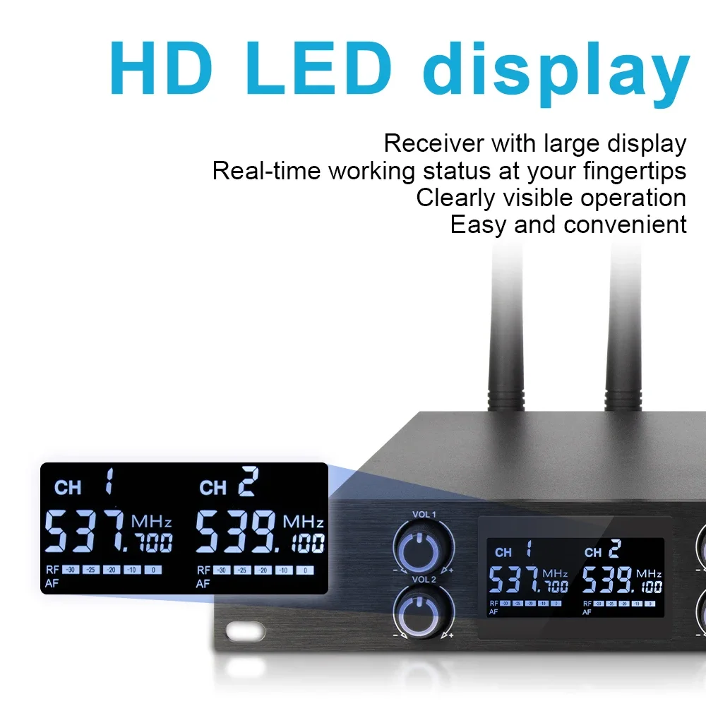 OEM D28XP Sistema microfonico wireless UHF a 8 canali True Diversity 8 cuffie per sala conferenze parlanti