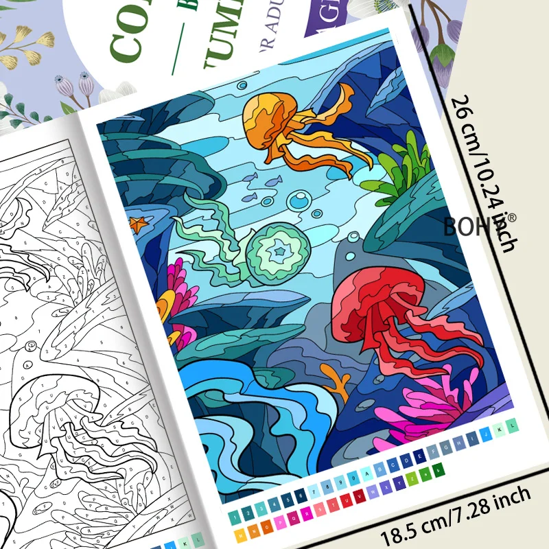 1 Adult Decompression Coloring Book, 32 Pages, Improving Aesthetic Ability, Color Matching Skills Study, Suitable As Gifts