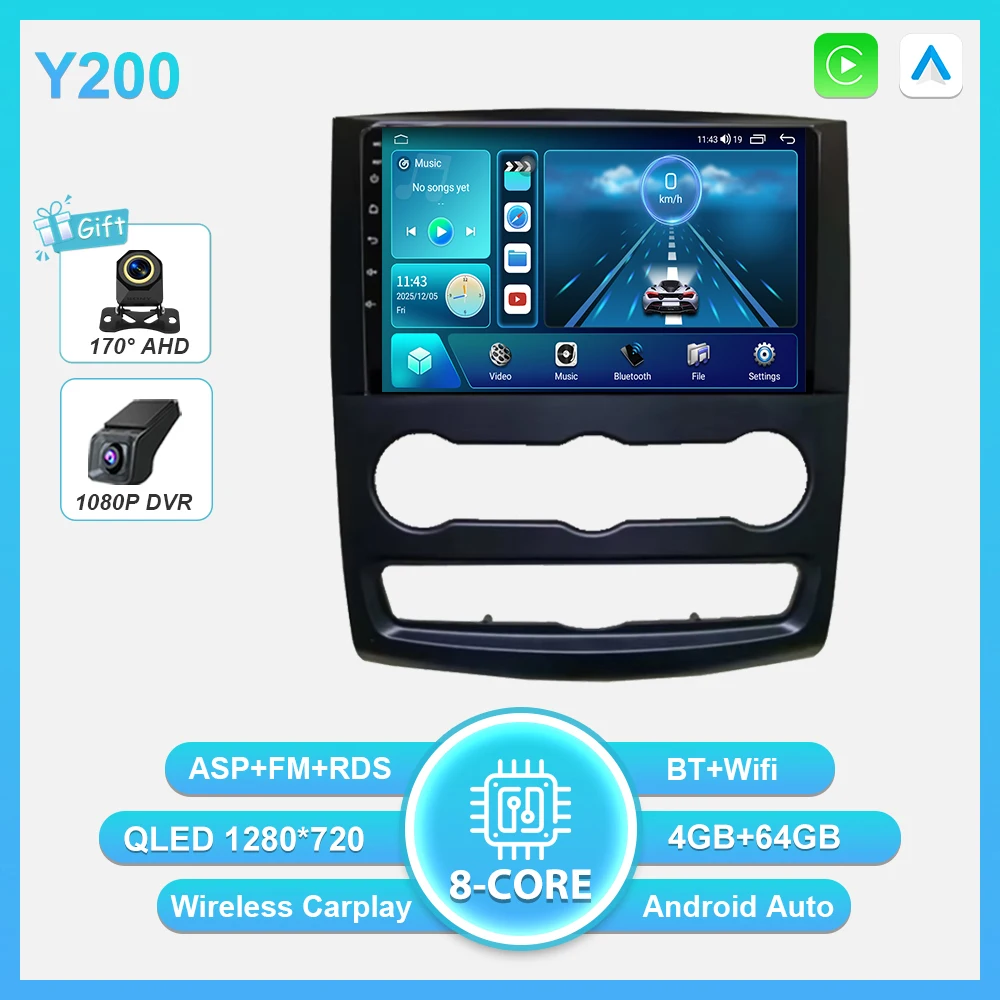 Android 16 autoradio intelligent systeem Carplay touchscreen 8-core Wifi voor Mercedes-Benz Sprinter en Volkswagen Crafter 2006