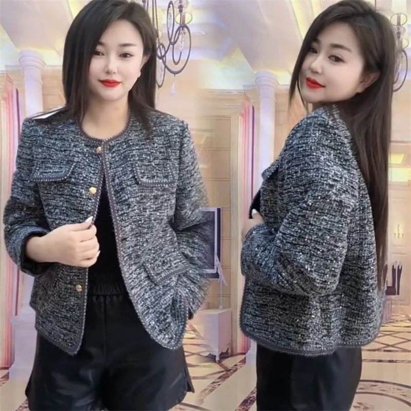 

High-Quality Small Fragrance Jacket Women 2025Spring Autumn New Coat Female Fashion Short Outwear Temperament Joker Overwear Top