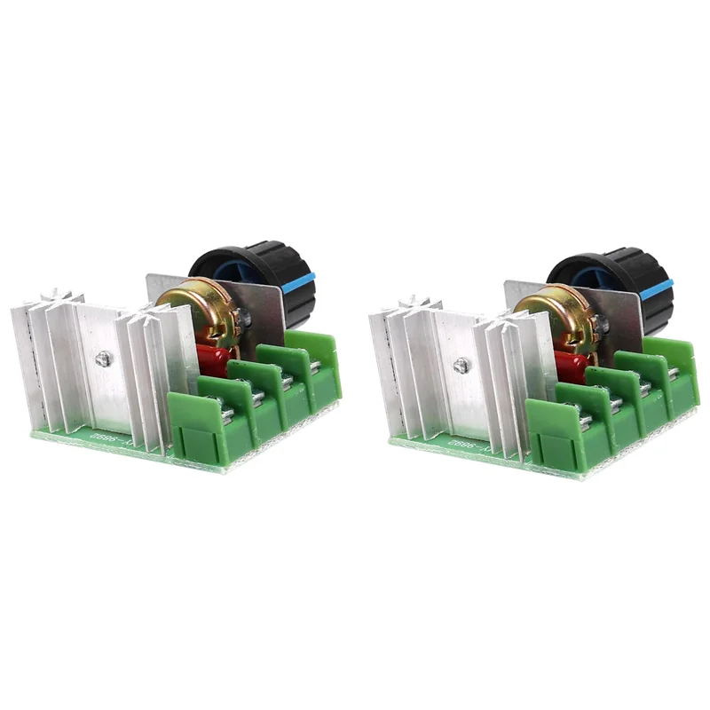ABZW 2 Stuks Speed Controller Voor AC Motor AC 220 V 2000 W Thyristor Motor Snelheidsregeling Verstelbare Power controller