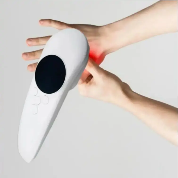 

HLKGO 3W Лазерное обезболивающее устройство 808 нм Инфракрасный порт + 650 нм красный свет для боли в коленях, спине и хрони