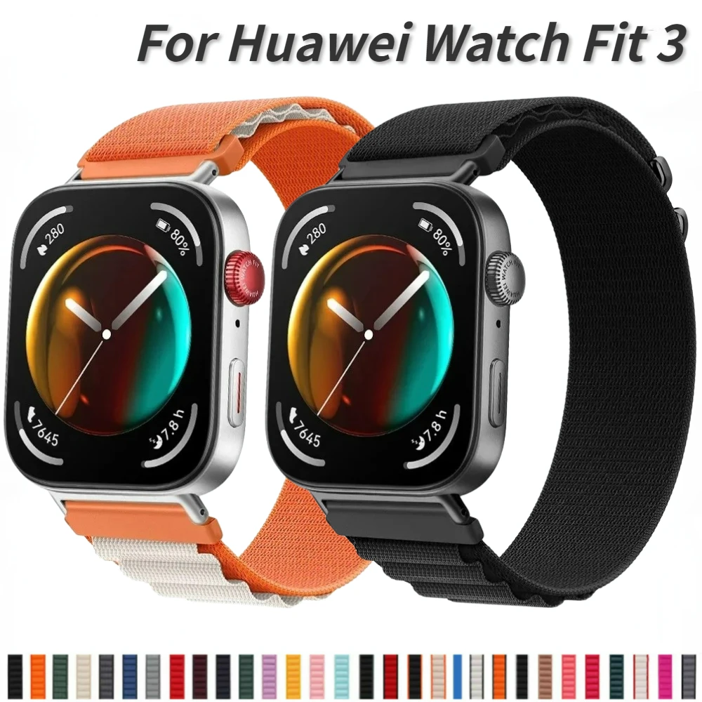 

Alpine Loop Strap for Huawei Watch Fit 3 Nylon Bracelet breathable Watchband for Huawei Watch Fit 3 Sport Wristband Accessories