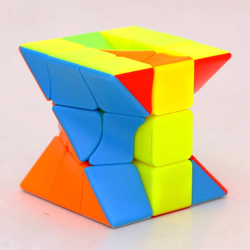 Zcube-cubo mágico de torsión de 3x3 para niños, puzle de colores trenzados, rompecabezas sin pegatinas, cubos de 3x3x3, juguetes educativos