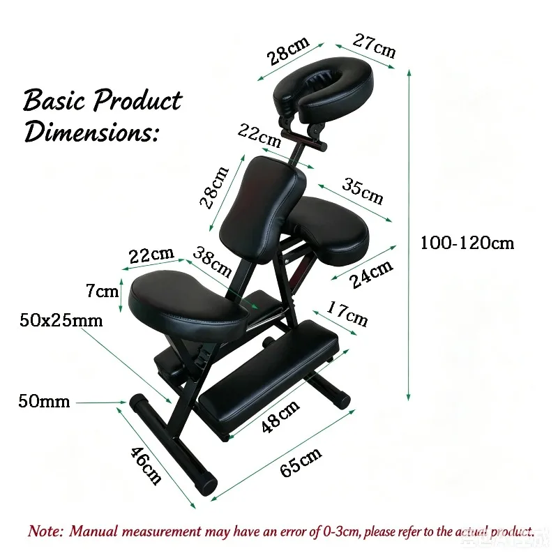 Multi-Functional Foldable Tattoo Chair - Adjustable Massage Acupuncture Chair for Spa & Beauty Salon