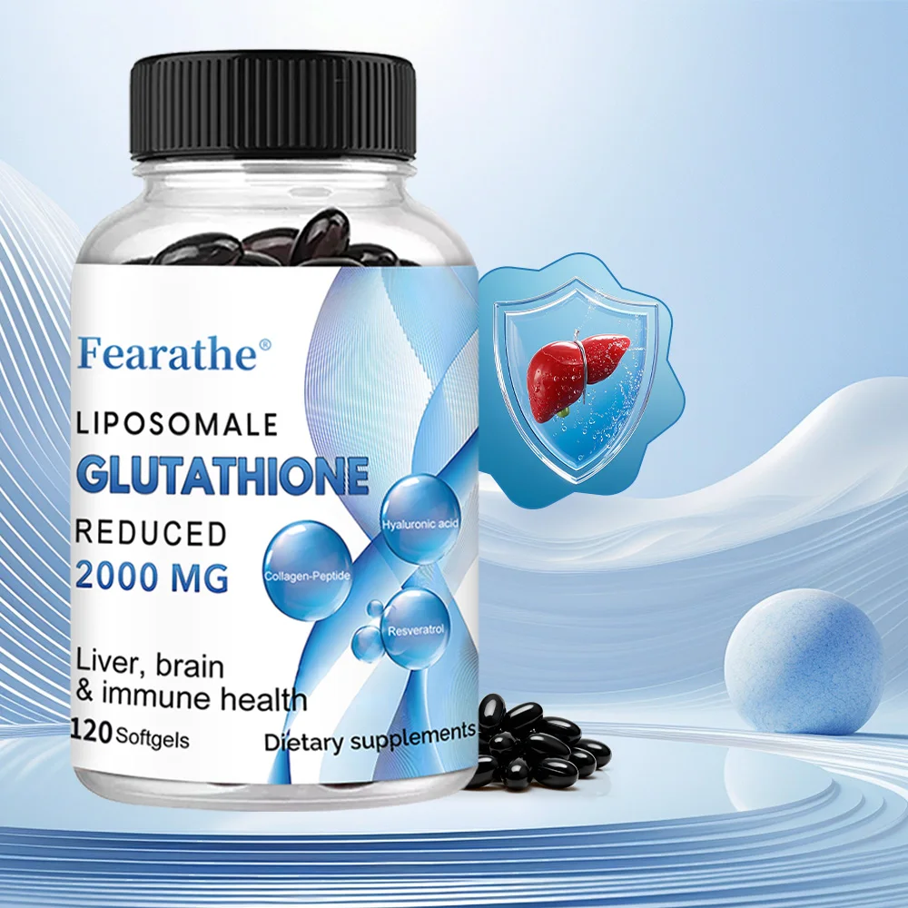 Liposomal Glutathione Capsules with Resveratrol, Hyaluronic Acid for Immune & Antioxidant Support, 120 Count