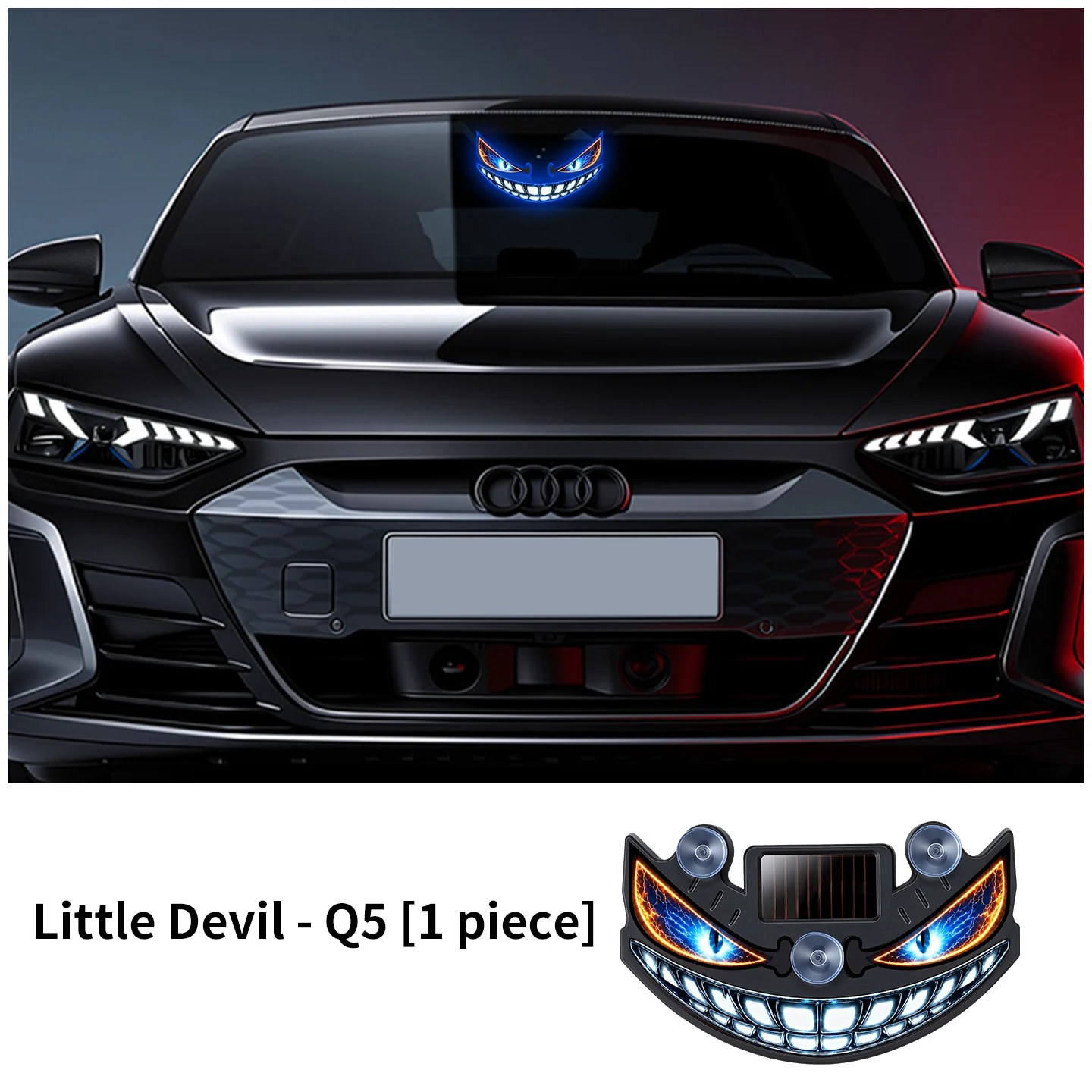 Neue beliebte Devil's Eye Solar-Ladelampe mit dynamischem LED-Licht, mehrere Modi, Warn- und Dekorationslicht ohne Verkabelung