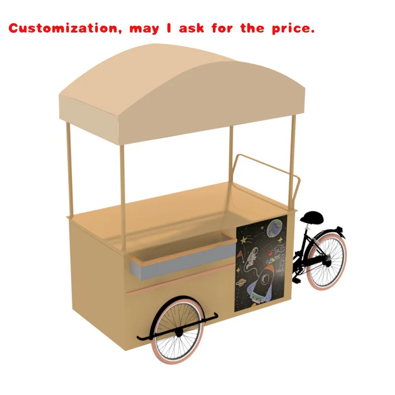 

custom.Commercial Street Stall Outdoor Market Display Stand Mobile Activity Atmosphere Cart Food Cart Bicycles Portable Street S