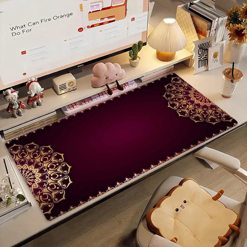 Mandala Mouse Pad Non-slip Rubber Computer Mat Gamer Balance Decoracion Deskmat Laptop Office Large