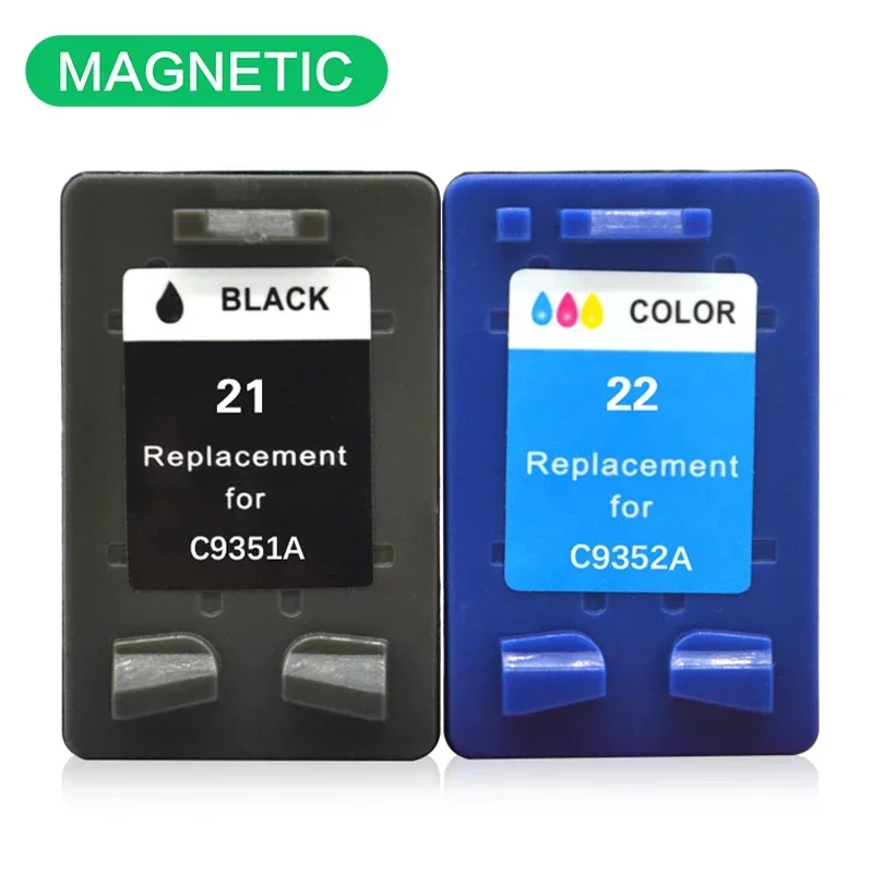 Magnetic Compatible Ink Cartridge For HP21 HP22XL DeskJet 3910 3915 3918 3920 3930 3938 3940 D1500 D2300 F2100 F2280 F4100 F4180