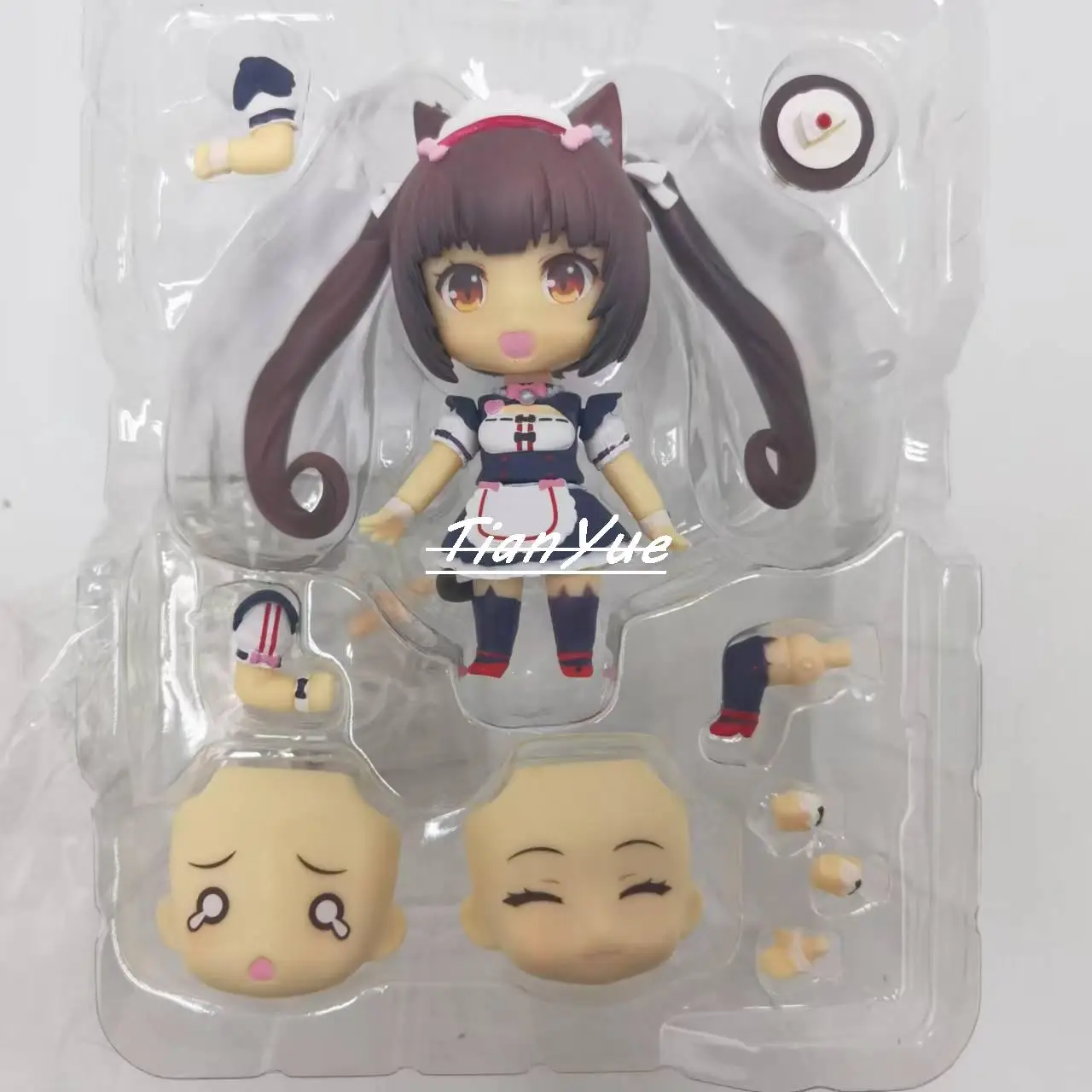 NEKO WORKS La Soleil lindo gato 1238 Chocolate y 1248 vainilla modelo Q versión PVC muñeca figura juguetes decoración del coche 10cm