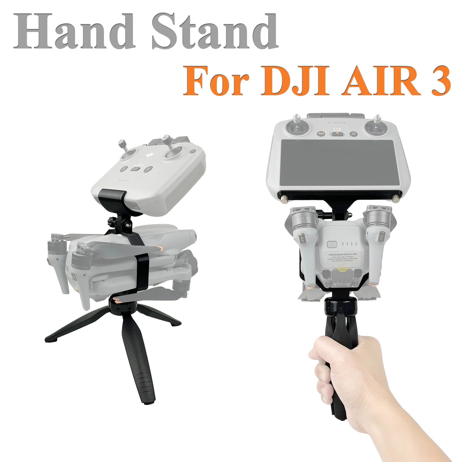 For DJI AIR 3 Single Handle Handheld Gimbal Stabilizer Ground Shooting Stand Drone Tripod Modify Bracket 1/4 Transfer Accessory